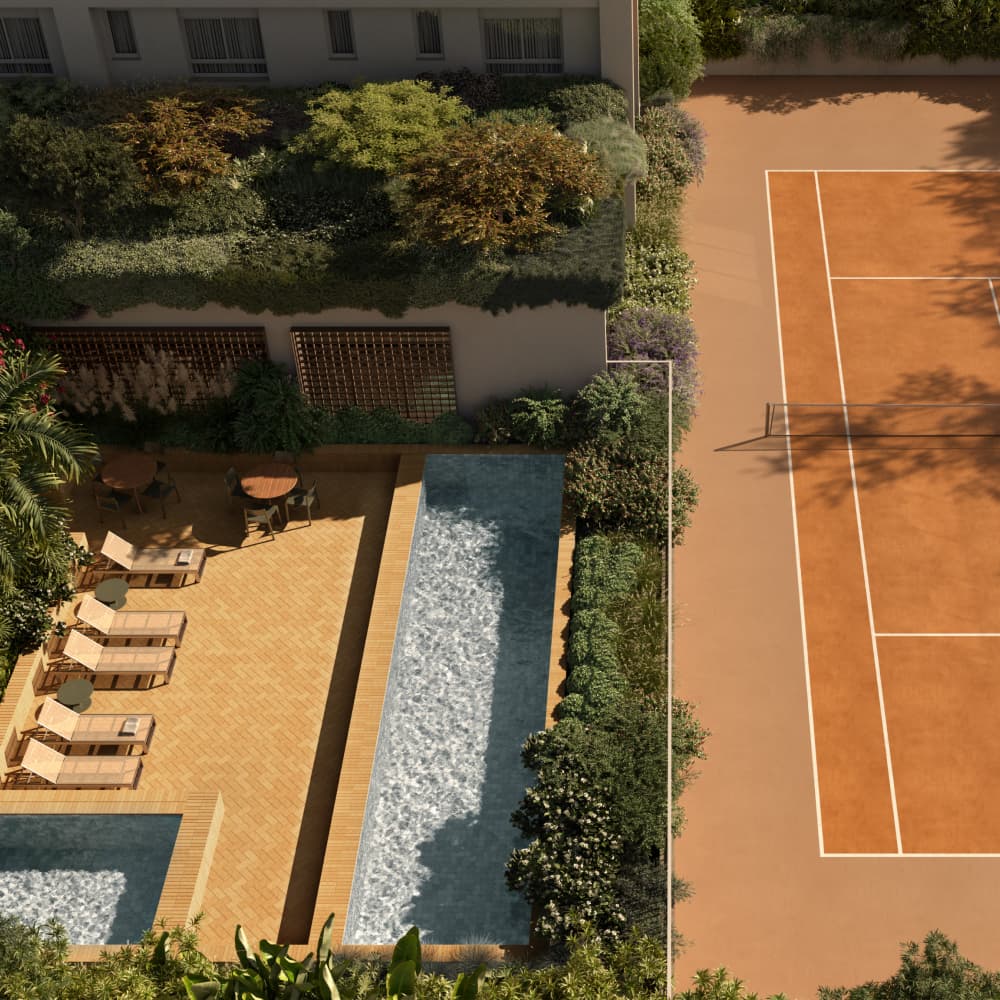 Piscina e quadra
